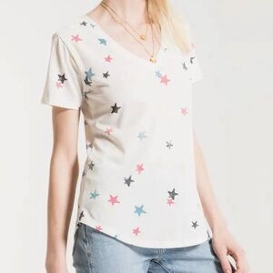 Z Supply V Neck multicolor star tshirt
